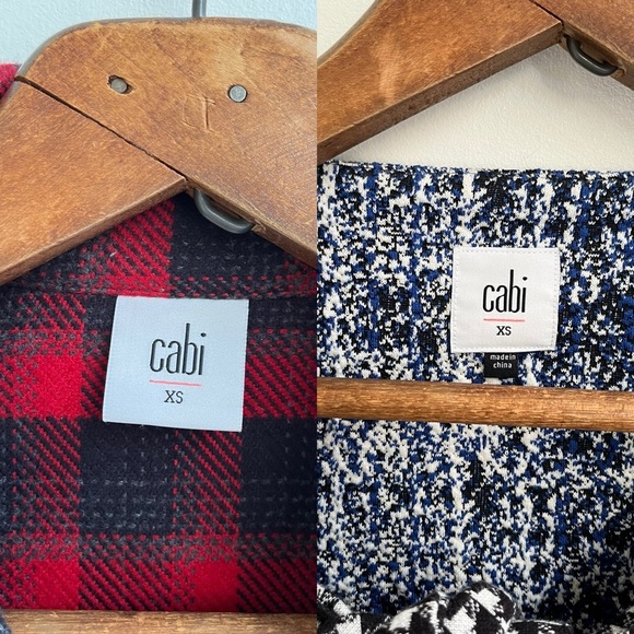 Bundle Cabi Snow Valley Buffalo Check Jacket Reina Houndstooth Club Blazer XS - Picture 14 of 16